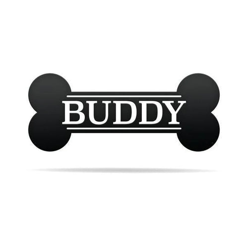 Metal Dog Bone Name Sign Cut Metal Sign Metal House Sign - 8 inches - metal sign