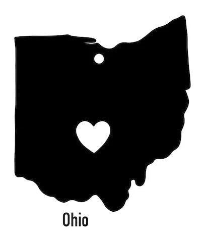 Ohio State Ornament Cut Metal Sign Wall Decor Metal Sign Metal Art - 8 inches - metal sign