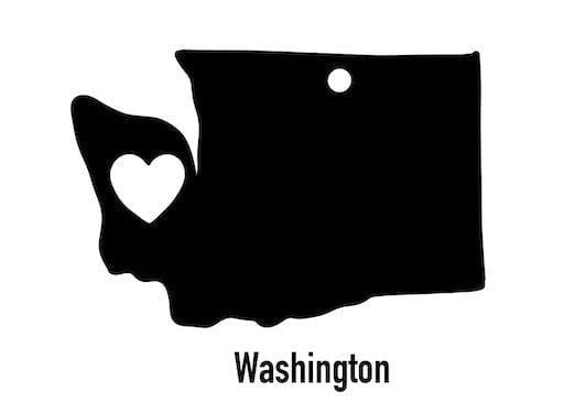 Washington State Ornament Cut Metal Sign Wall Decor Metal Sign Metal Art - 8 inches - metal sign