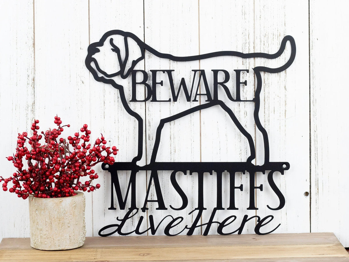 English Mastiff Metal Sign Mastiff Mastiff Sign Metal Wall Decor Outdoor Sign Wall Hanging Dog - 8 inches - metal sign