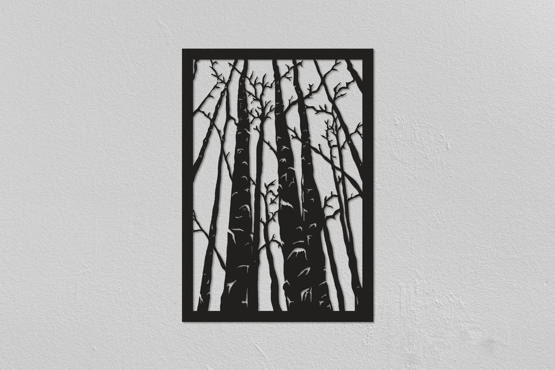 Forest Trees Design Christmas Gifts Forest Metal Poster Living Room Wall Decor Bedroom Wall Decor Metal Wall Hanging - 8 inches - metal sign