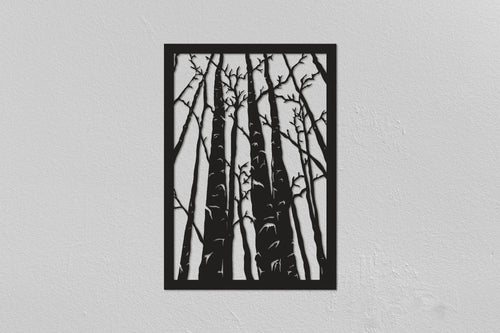 Forest Trees Design Christmas Gifts Forest Metal Poster Living Room Wall Decor Bedroom Wall Decor Metal Wall Hanging - 8 inches - metal sign