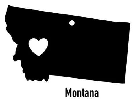 Montana State Ornament Cut Metal Sign Wall Decor Metal Sign Metal Art - 8 inches - metal sign