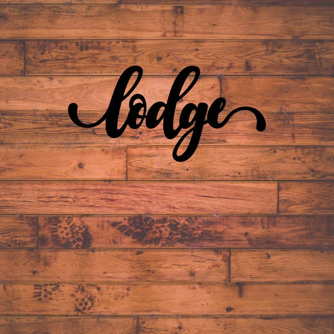 Lodge Sign Cut Metal Sign Wall Decor Metal Sign Metal Art - 8 inches - metal sign