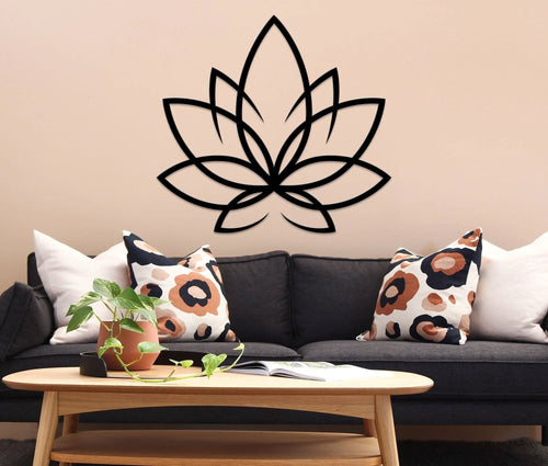 Lotus Metal Wall Decor Metal Wall Hangings ation Lotus Flower Sign Yoga Yoga Studio Decor - 8 inches - metal sign