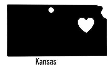 Kansas State Ornament Cut Metal Sign Wall Decor Metal Sign Metal Art - 8 inches - metal sign
