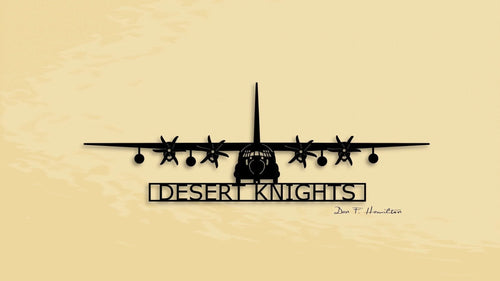 Hc130j Desert Knights 79th Air Rescue Squadron Metal Sign Cut Metal Sign Wall Decor - 8 inches - metal sign