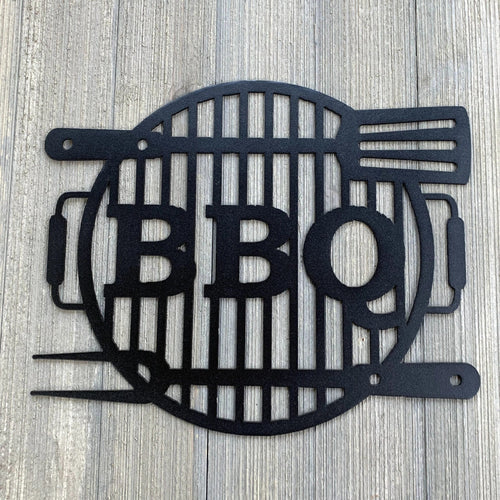Bbq Metal Sign Cutout Cut Metal Sign Wall Metal Art - 8 inches - metal sign