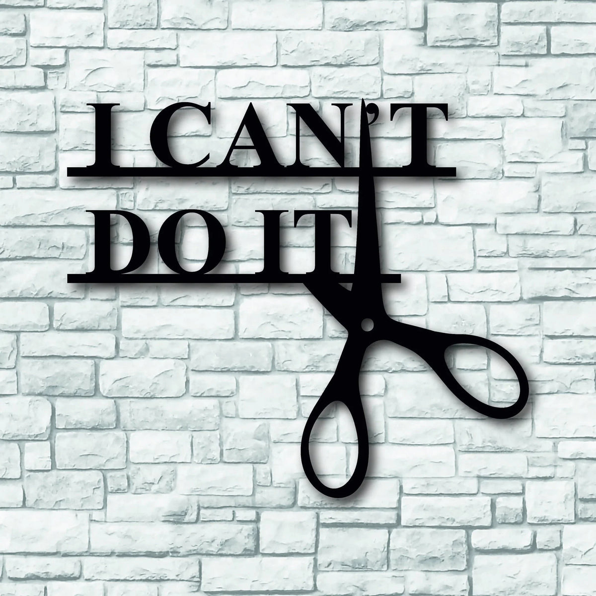 I Can Do It Motivational Metal Wall Decor Metal Home Signs Housewarming Gift Office Decor - 8 inches - metal sign