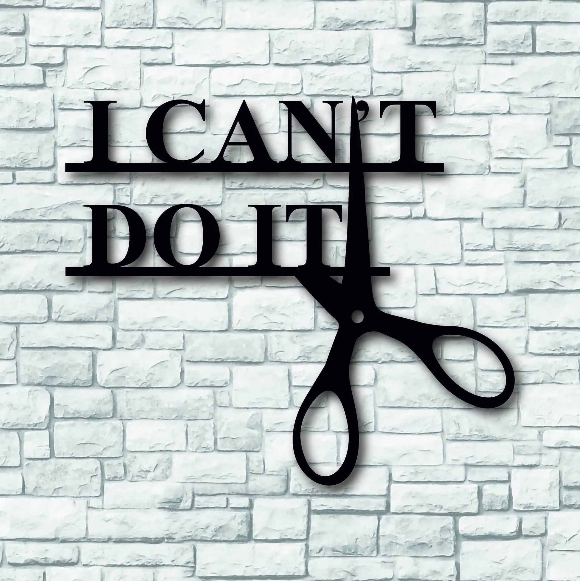 I Can Do It Motivational Metal Wall Decor Metal Home Signs Housewarming Gift Office Decor - 8 inches - metal sign