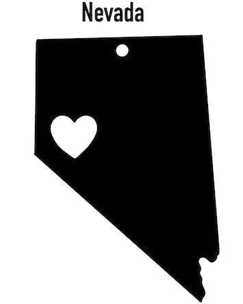 Nevada State Ornament Cut Metal Sign Wall Decor Metal Sign Metal Art - 8 inches - metal sign