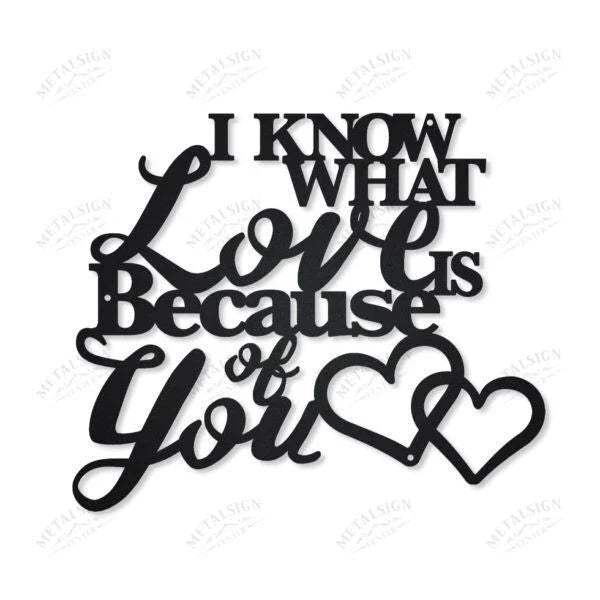 I Know What Love Is Decor Cut Metal Sign Metal House Sign - 8 inches - metal sign