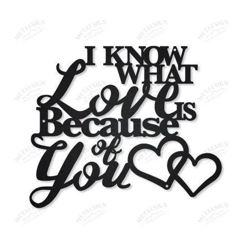 I Know What Love Is Decor Cut Metal Sign Metal House Sign - 8 inches - metal sign