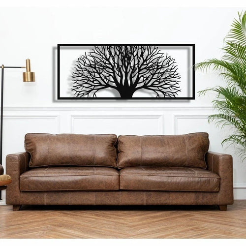 Metal Wall Decor Metal Tree Tree Of Life Decor Geometric Branch home Living Room Entryway Wall Hangings Housewarming Gift - 8 inches - metal sign