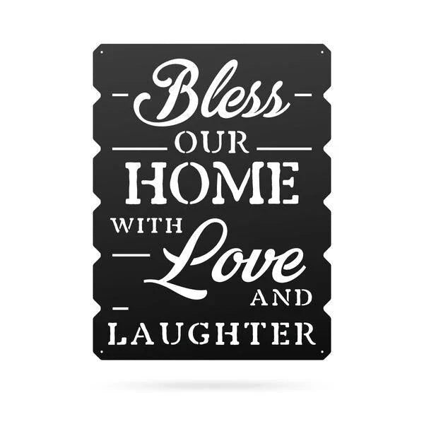 Bless Our Home Cut Metal Sign Metal House Sign - 8 inches - metal sign