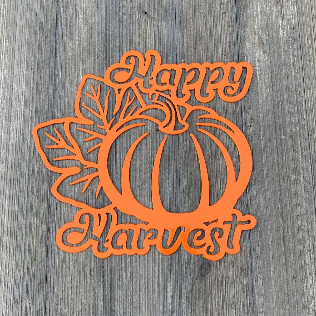 Happy Harvest Metal Sign Cutout Cut Metal Sign Wall Metal Art - 8 inches - metal sign
