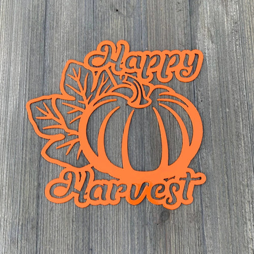Happy Harvest Metal Sign Cutout Cut Metal Sign Wall Metal Art - 8 inches - metal sign