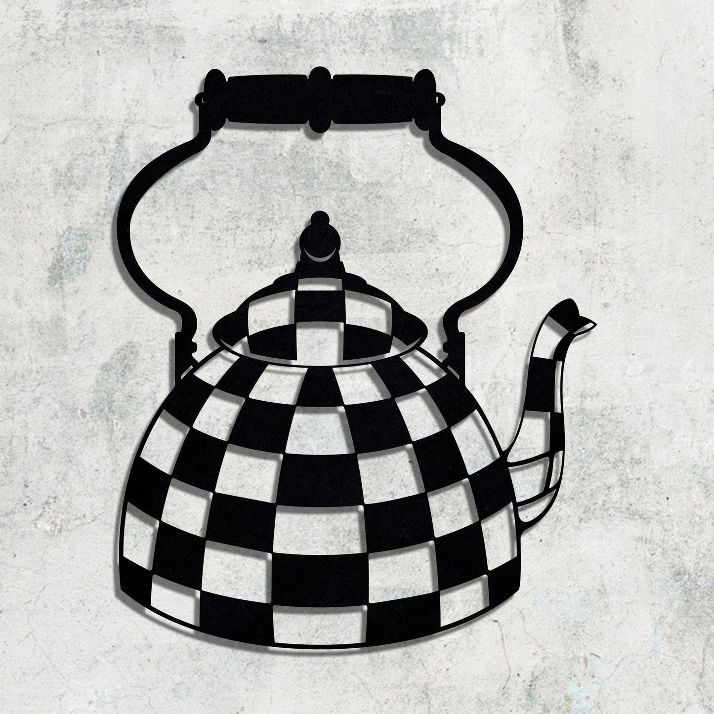 Kitechen Wall Decor Kettle Metal Wall Sign Metal Wall Hanging Gift Interior Wall Decor - 8 inches - metal sign