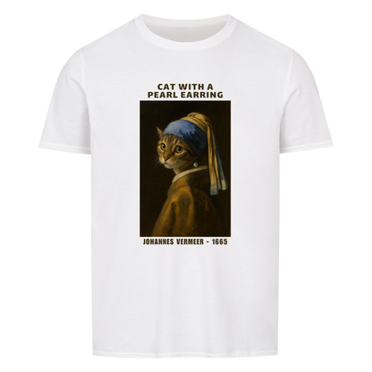 Cat With A Pearl Earring Basic Shirt Unisex