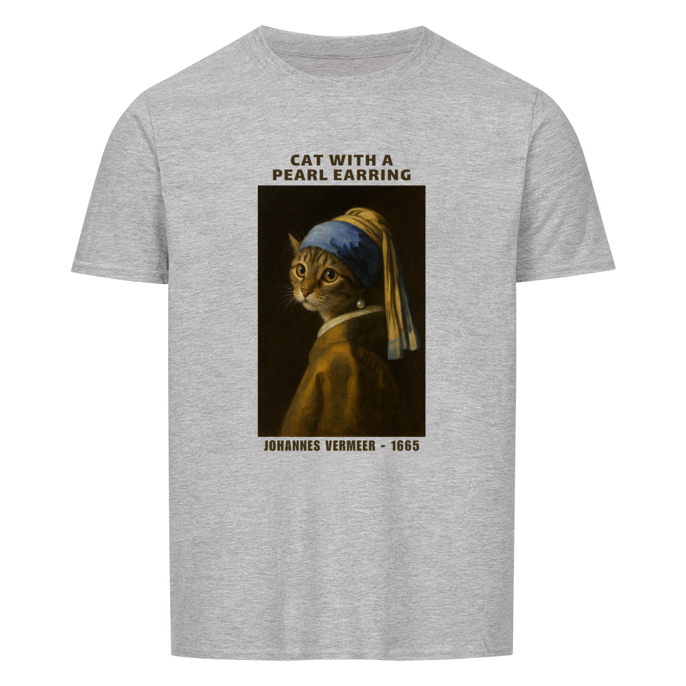 Cat With A Pearl Earring Basic Shirt Unisex