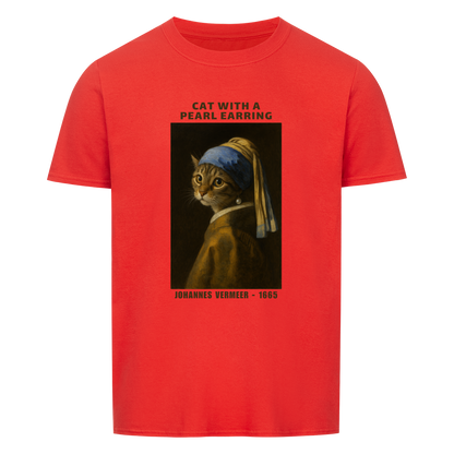 Cat With A Pearl Earring Basic Shirt Unisex