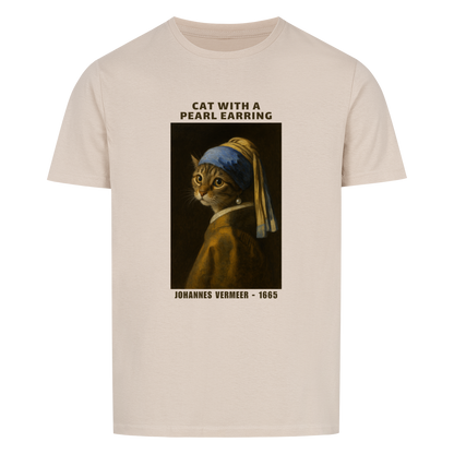 Cat With A Pearl Earring Basic Shirt Unisex