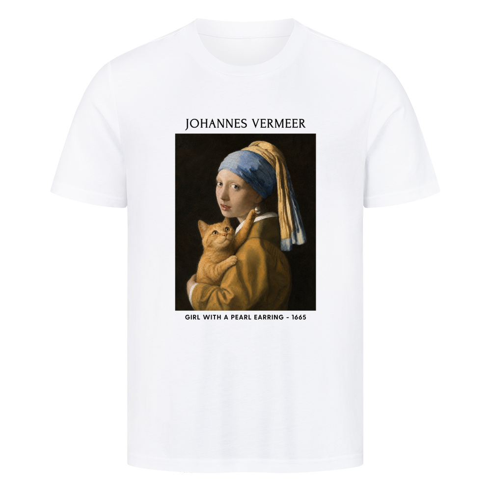 Cat With A Pearl Earring T-Shirt