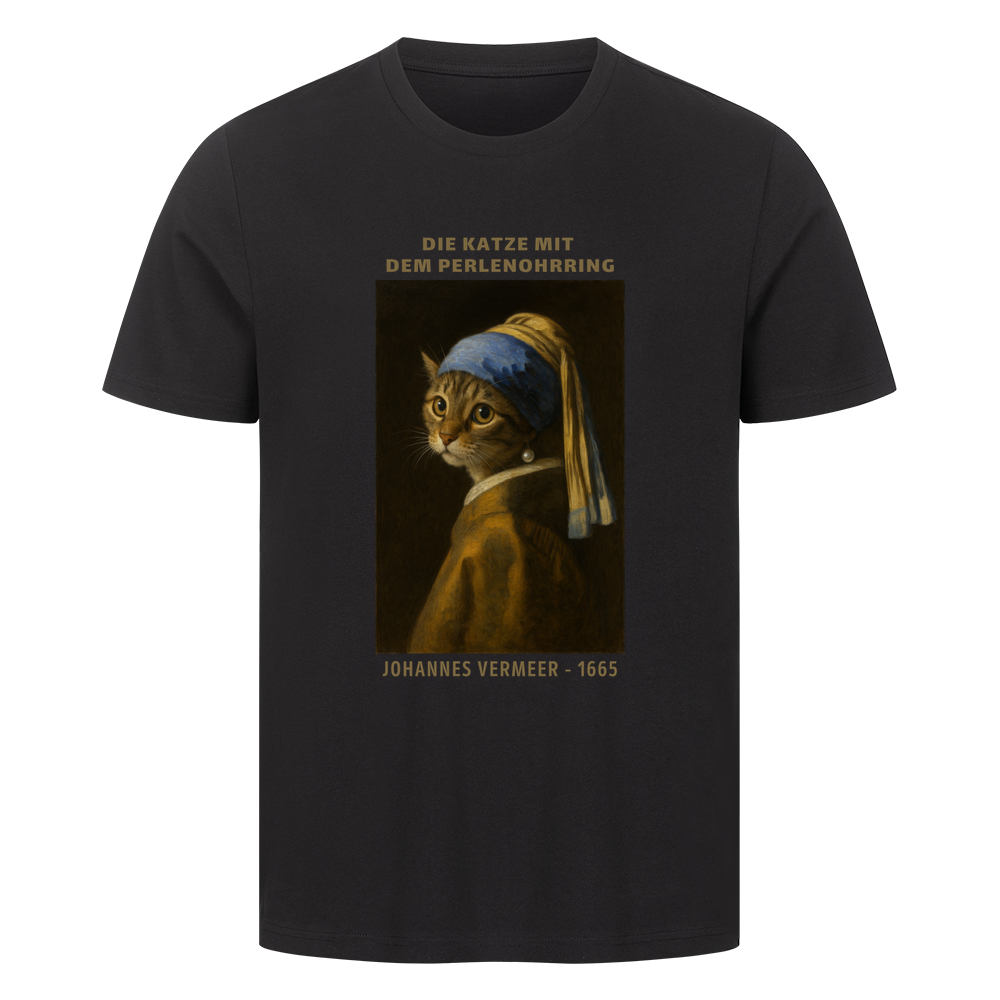 Die Katze mit dem Perlenohrring - Unisex T-Shirt
