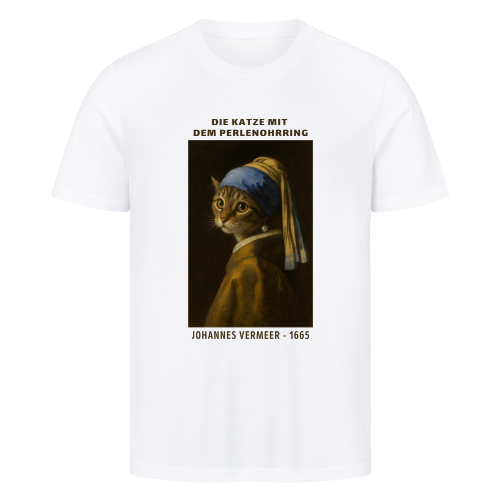 Die Katze mit dem Perlenohrring - Unisex T-Shirt