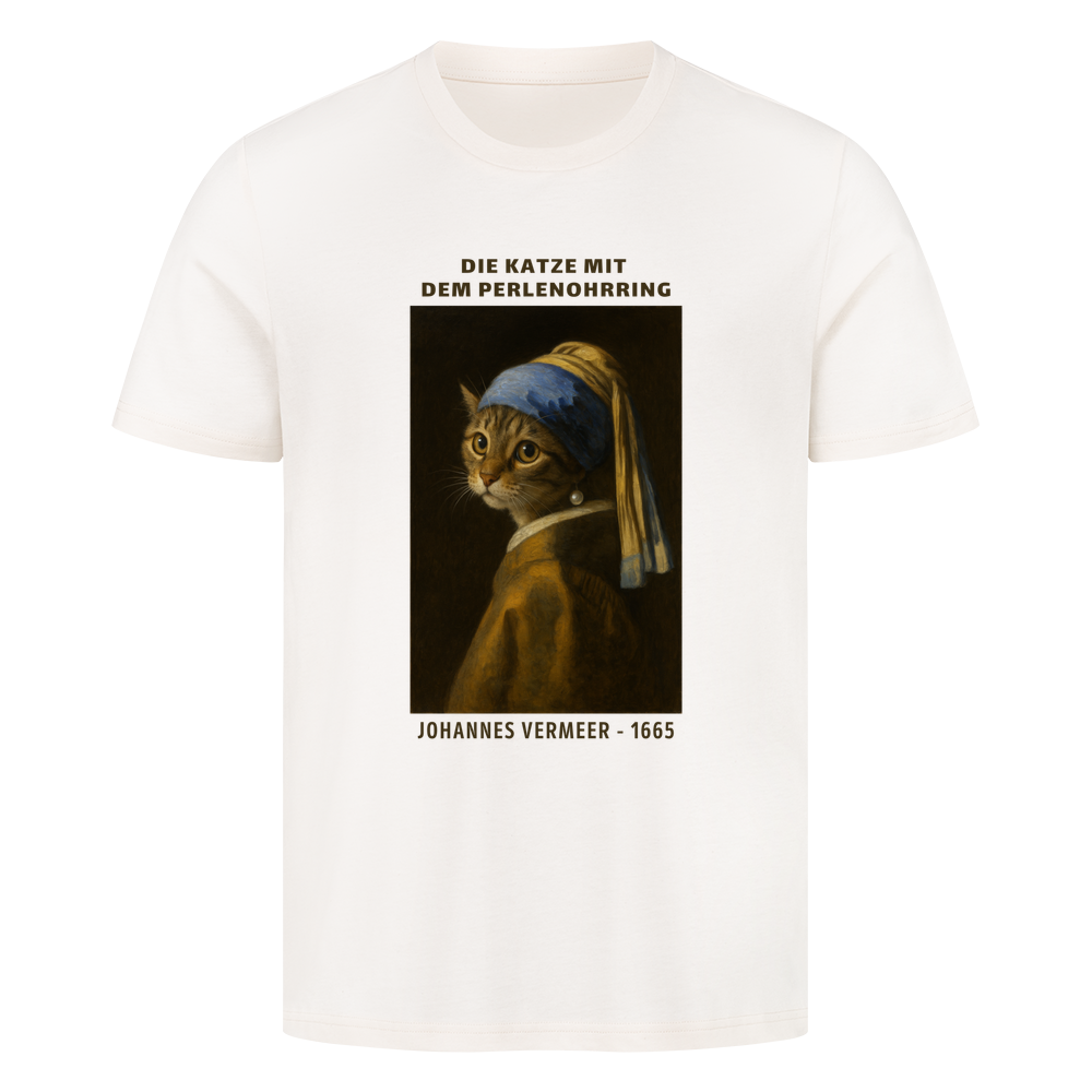 Die Katze mit dem Perlenohrring - Unisex T-Shirt
