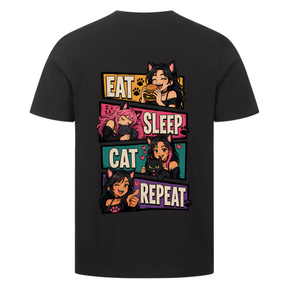 EAT SLEEP CAT REPEAT T-Shirt (Backprint)