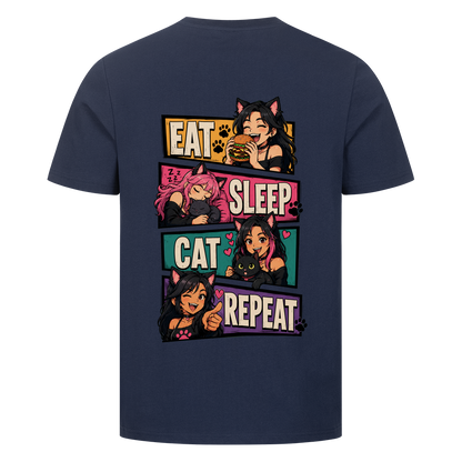 EAT SLEEP CAT REPEAT T-Shirt (Backprint)