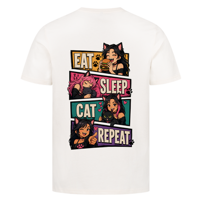 EAT SLEEP CAT REPEAT T-Shirt (Backprint)