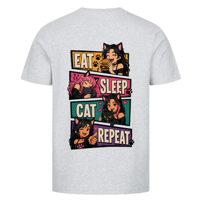 EAT SLEEP CAT REPEAT T-Shirt (Backprint)