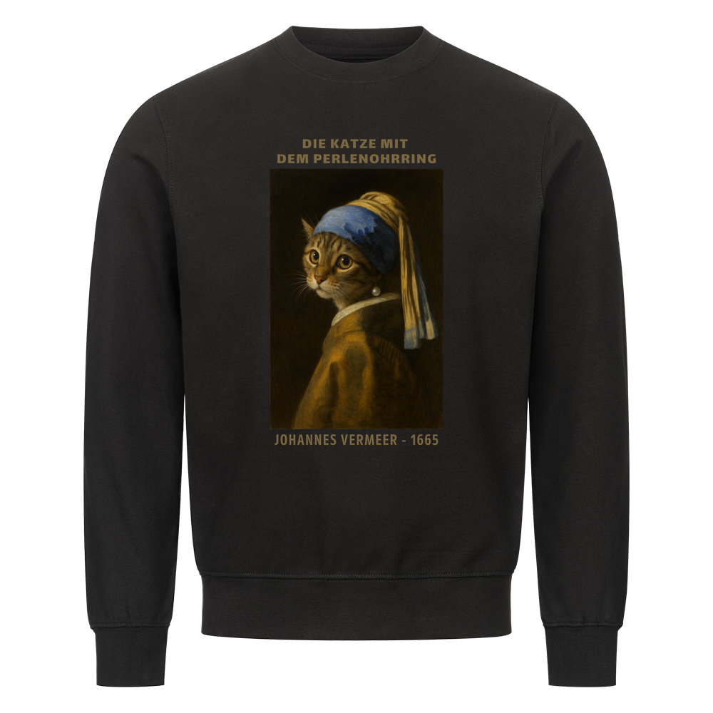 Die Katze mit dem Perlenohrring Sweatshirt