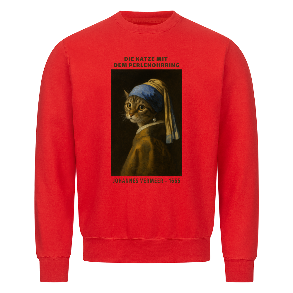 Die Katze mit dem Perlenohrring Sweatshirt