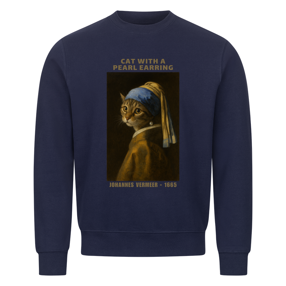 Cat With A Pearl Earring Basic Unisex Shirt Sweatshirt