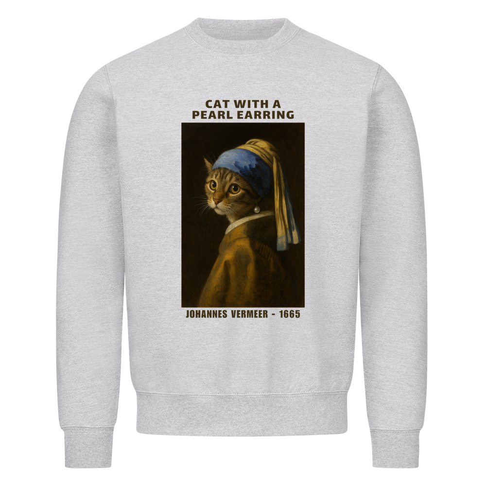 Cat With A Pearl Earring Basic Unisex Shirt Sweatshirt