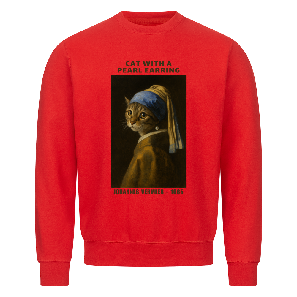 Cat With A Pearl Earring Basic Unisex Shirt Sweatshirt
