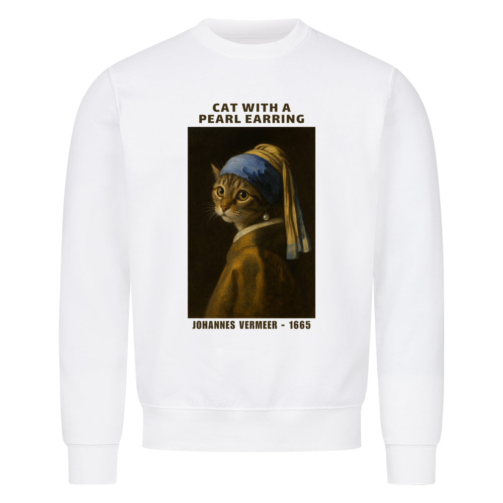 Cat With A Pearl Earring Basic Unisex Shirt Sweatshirt