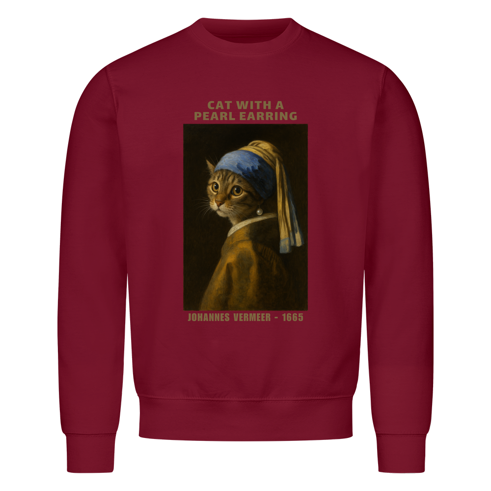Cat With A Pearl Earring Basic Unisex Shirt Sweatshirt