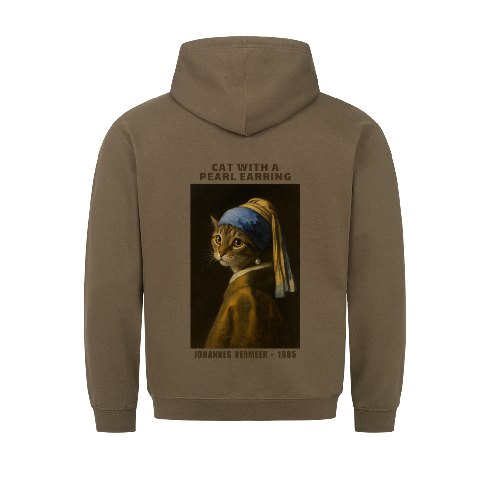 Cat With A Pearl Earring Basic Unisex Shirt Hoodie