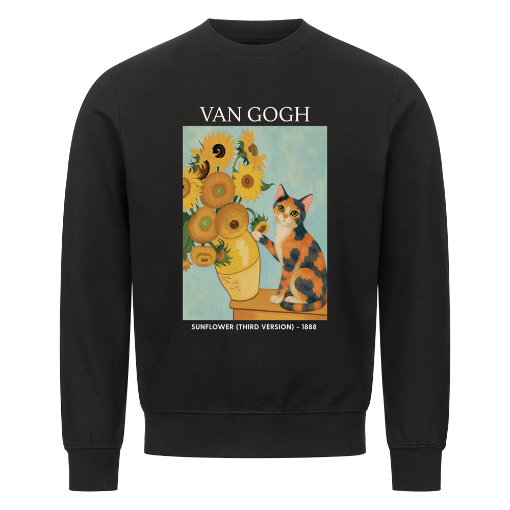 Cat With Sunflowers Sweatshirt