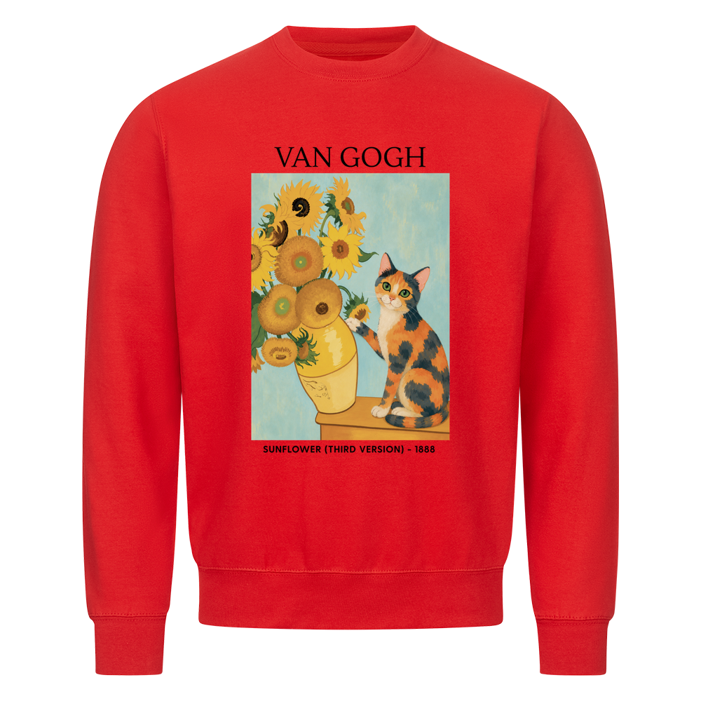 Cat With Sunflowers Sweatshirt