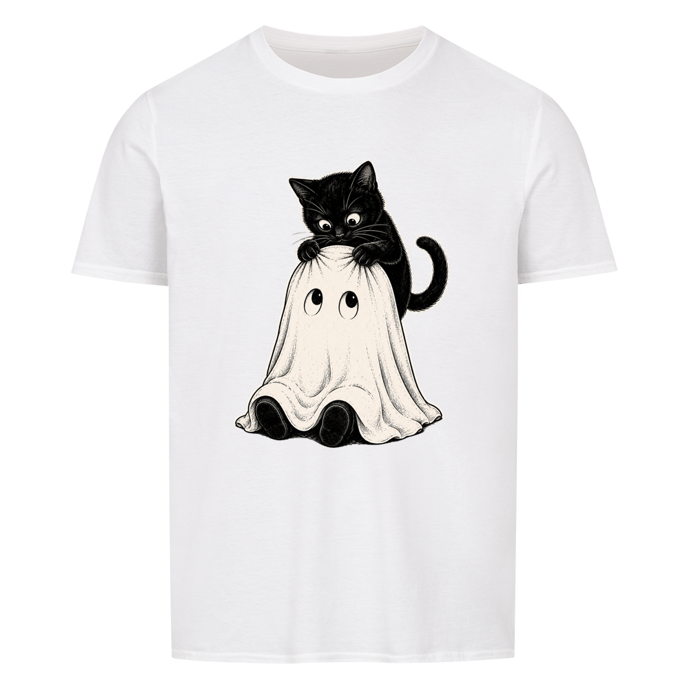 Curious Cat Ghost Basic Shirt Unisex