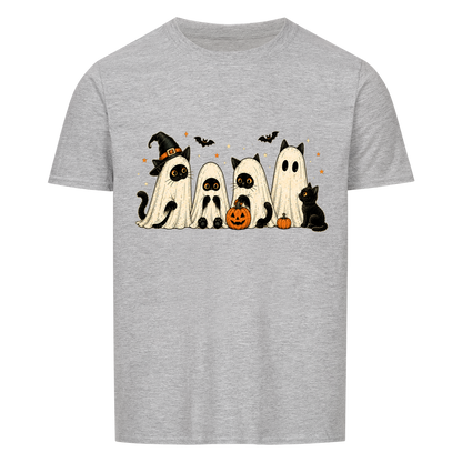 Ghost cats with pumpkins Basic Shirt Unisex