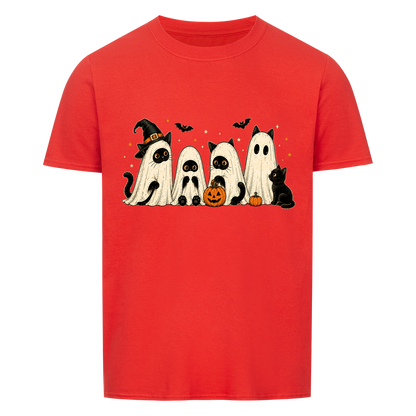 Ghost cats with pumpkins Basic Shirt Unisex