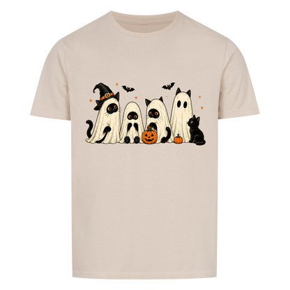 Ghost cats with pumpkins Basic Shirt Unisex