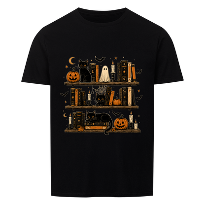 Halloween Bookshelves Basic Shirt Unisex