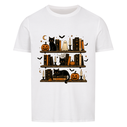 Halloween Bookshelves Basic Shirt Unisex
